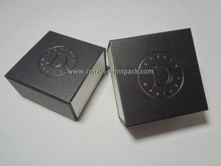 Silver Logo Printed Watch Box